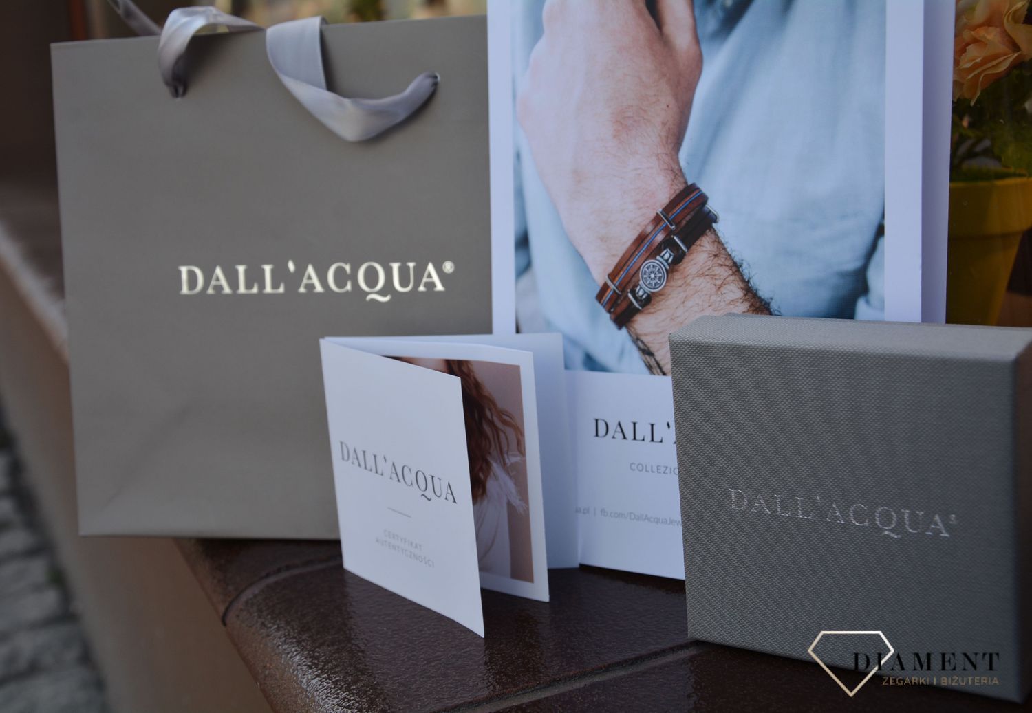 Bransoletka srebrna pozł. podwójna Dall'Acqua B RM 22926.JPG